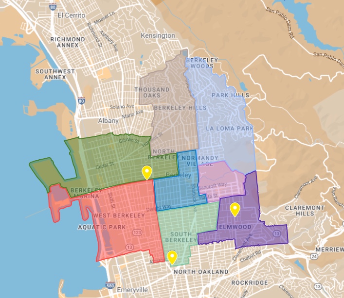 2025 Berkeley gunfire map: Third shooting confirmed on University Ave.